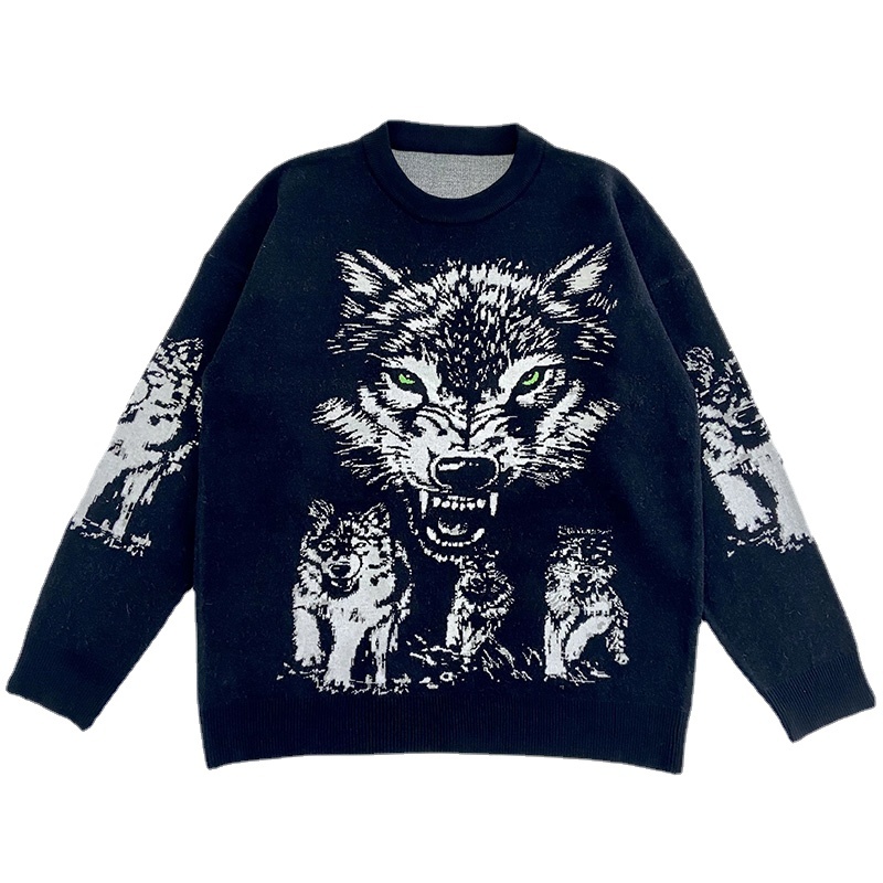 

men's sweaters pulÃ´ver de inverno alta rua outono harajuku camisola lÃ£ algodÃ£o 1l05, White;black
