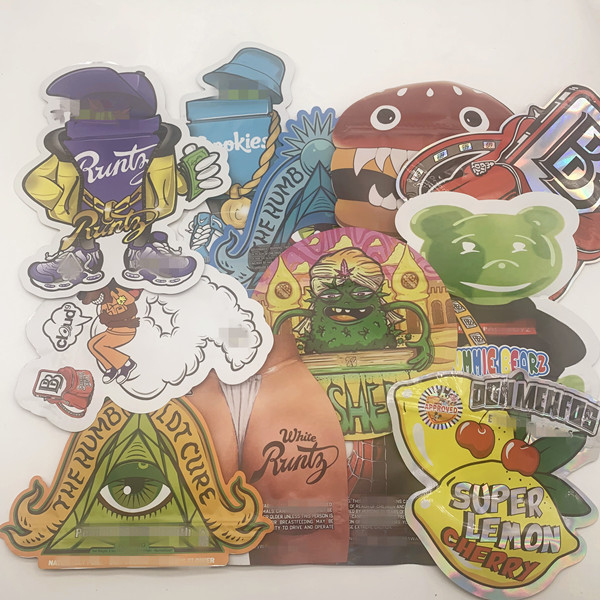 

Empty Resealable Smell Proof Zipper Unique Shape 3.5g runtz Mylar Bags Backpack Boyz Hamburger Package jokes up Bag