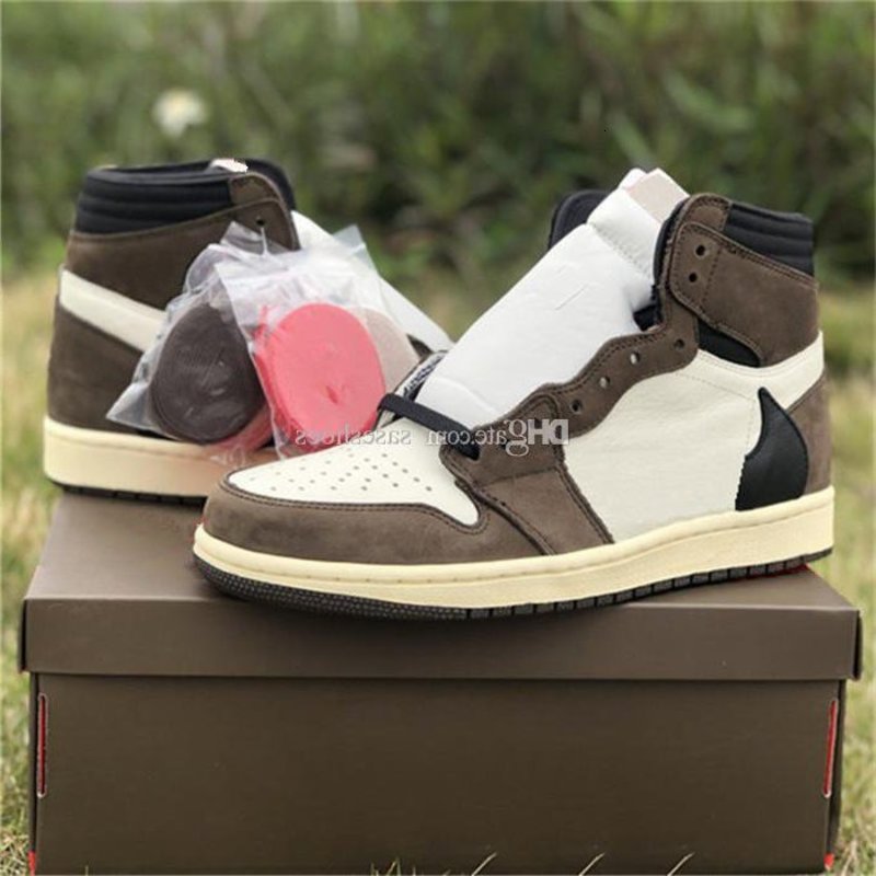 

1 High Travis Scotts SP TS One 1s low OG Cactus Jack Sports Shoes Black Men Women Brown Desginer Sneakers