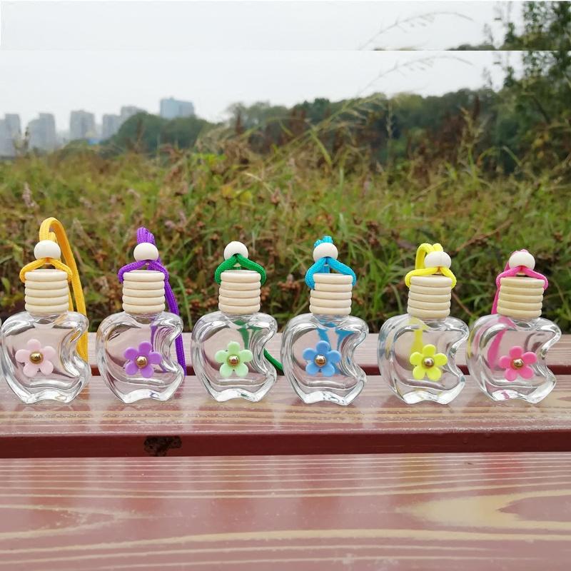 

Beautiful flowers color cute car perfume empty bottle hanging car perfume pendant F20212831