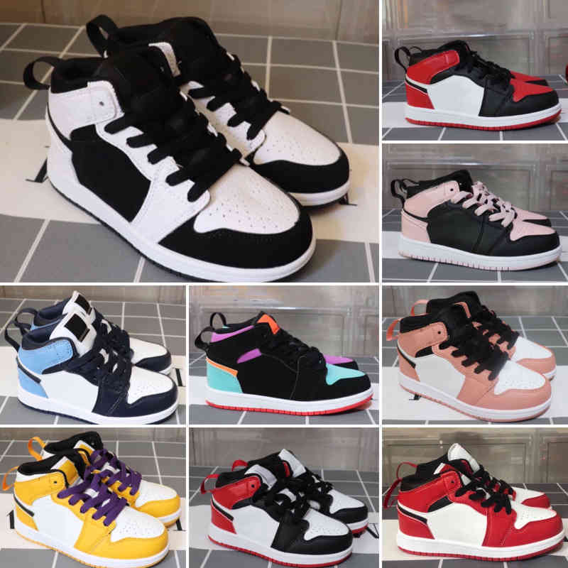 

2021 Kids low basketball girls boys shoes baby black orange red terracotta Youth cute gift sneakers