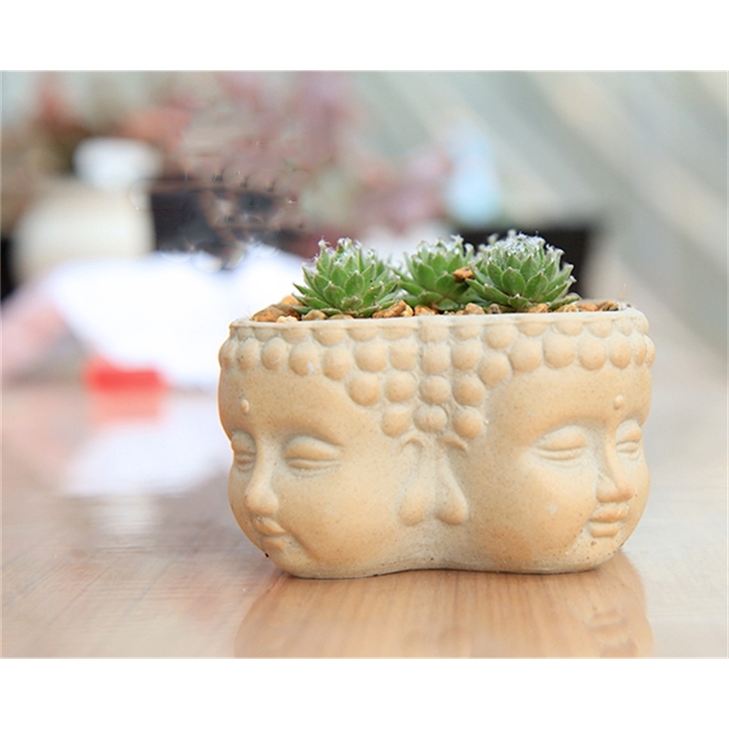 

PRZY Silicone Mold 3d Vase Molds Cement Planter Mould Four Buddha Surrounded Flower Pots Handemade Mold Silica Gel Eco-friendly 210225