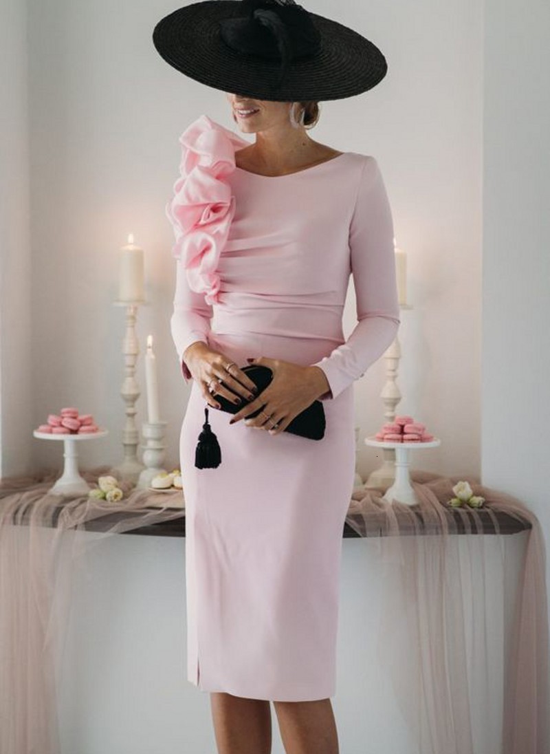 

2021 New Vintage Pink Simple Flowers Evening Long Sleeves Buttons Formal Es Party Prom Gowns Vestidos De Festa V9ps, Yellow