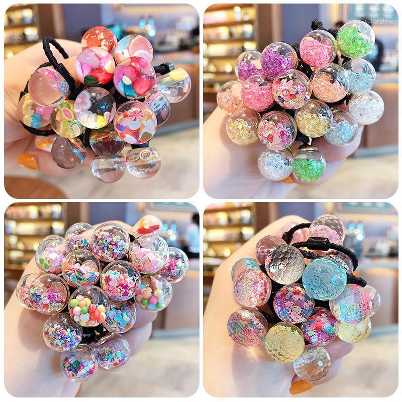 

Hair Accessories 16 Children's Head Rope Set Korean Girl Leather Rib Princess Glass Ball Ring Cute Baby Tiara1, 11