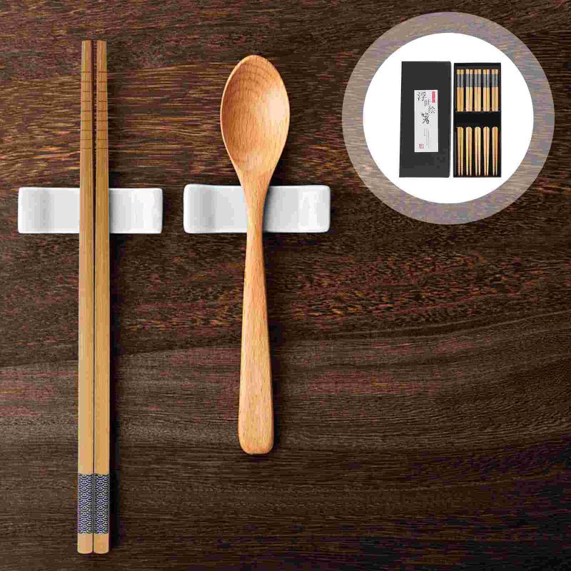 

Chopsticks 20Pcs Home Wooden Japanese-Style Printed Wood