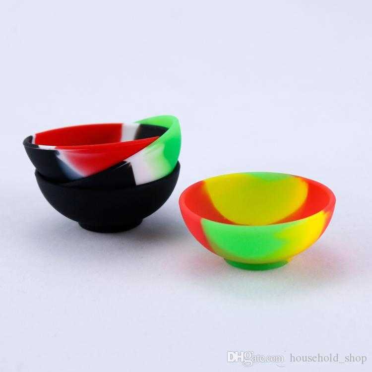 Bowl Shape Silicone Container Food Grade Small Rubber Non-stick Jars Dab Tool Storage Oil Holder Mini Wax Container for Vaporizer