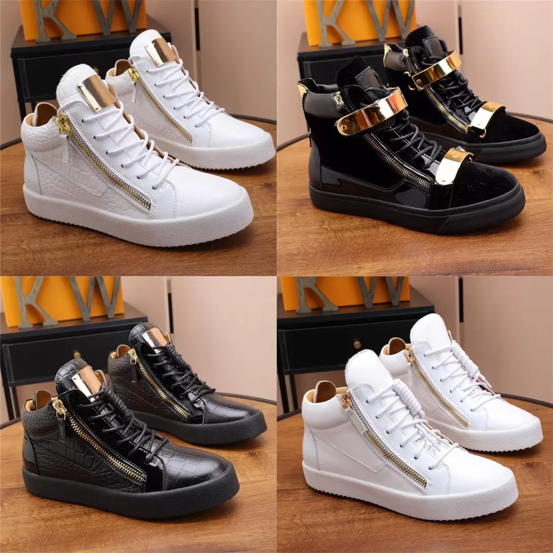 

Designer Kriss Sneakers Frankie Casual Shoes Zipper Claskin Black Velvet Heighten Shoe Men Women High Low-top Platform Trainers All-match Trainers shoes, Color