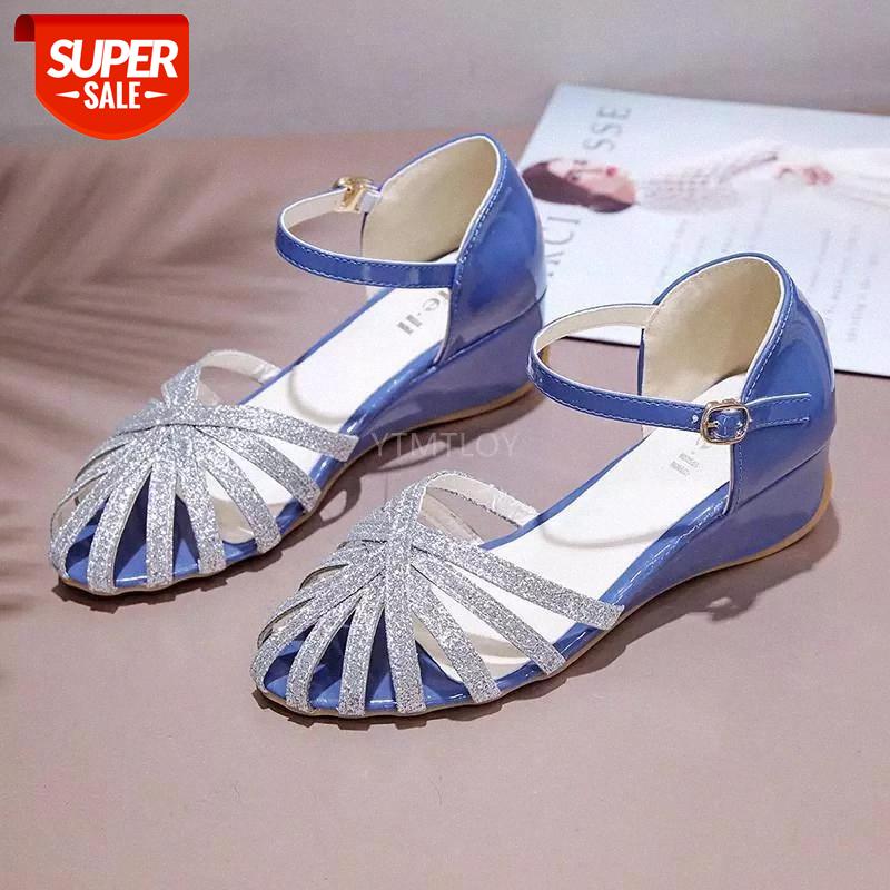 

2021 Summer Hollow Women Wedges Heels Sandals Casual Cover Heels Ladies Footwear Buckle Strap Sandalias Femenina #OI4A, Black