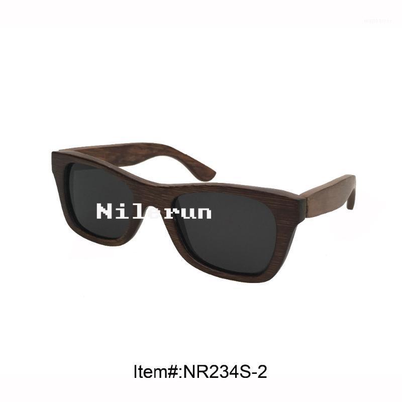 

Sunglasses Fashion Women's Small Dark Brown Bamboo
