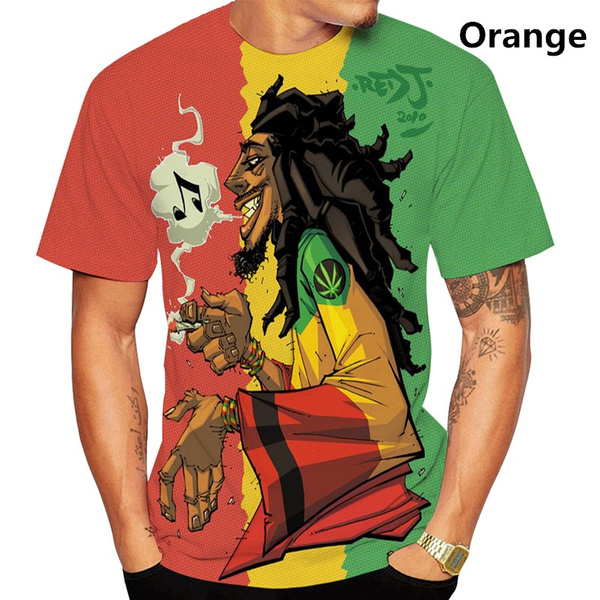 

Bob mens 3D printing T shirt graphic optical illusion short-sleeved party shirt street punk goth round neck summer, Picture4