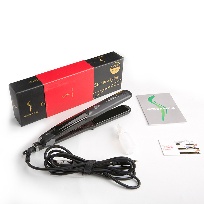 

Dual 110-240V Professional Steam straightener with Adjustable Temperature for All Type of Hair Ceramic Tourmaline Flat Iron Top good quality