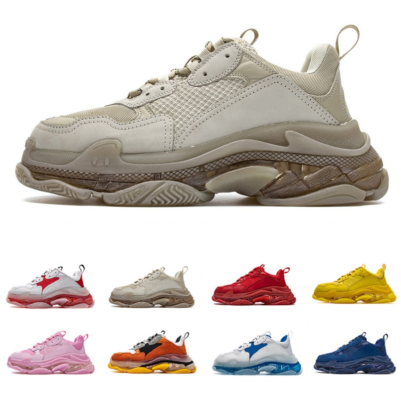 

Beig Black 17FW Triple S Adds A Clear Bubble Midsole men Sneakers mens women Neon Green increasing Casual Dad Shoes