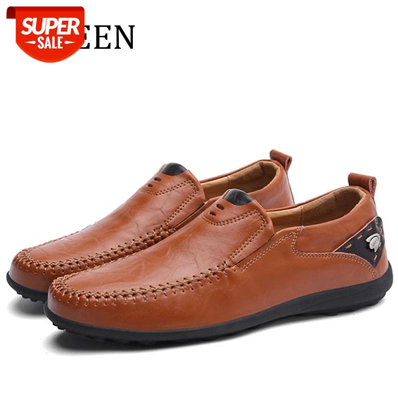 

YWEEN Fashion Men Shoes Big Size Spring Style Soft Moccasins Men Loafers High Quality Leather Shoes Flats Driving #E413