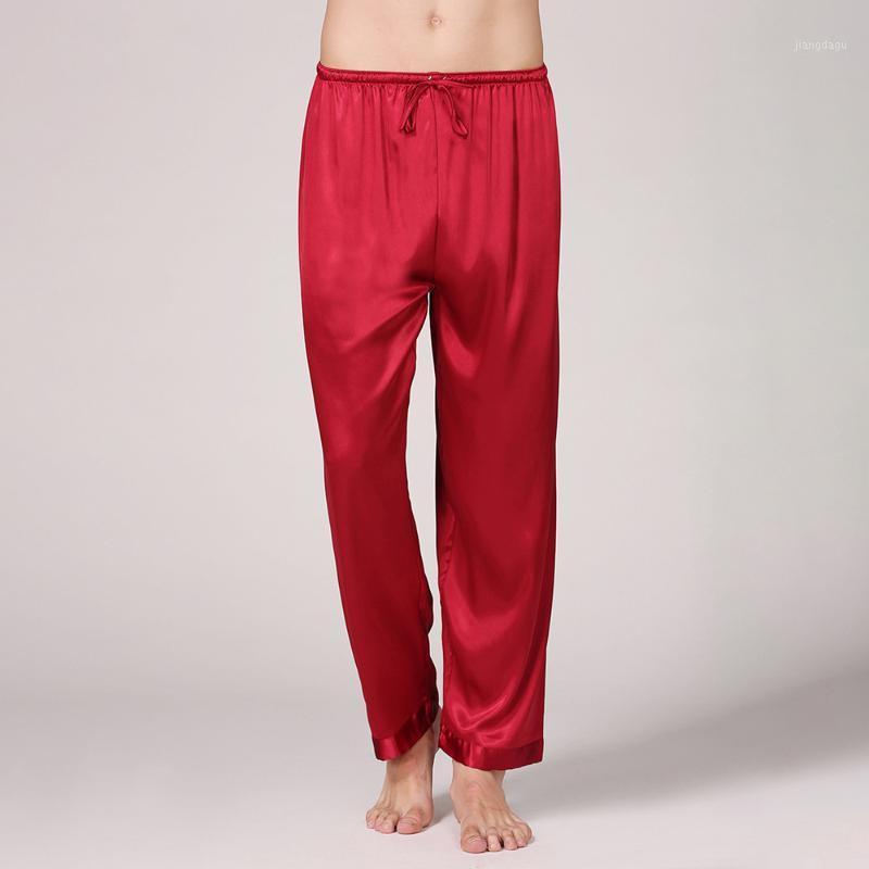 Men's Sleepwear Home Silk Satin Pajamas Pyjamas Pants Sleep Bottoms Nightwear Lengthened Simulated Service