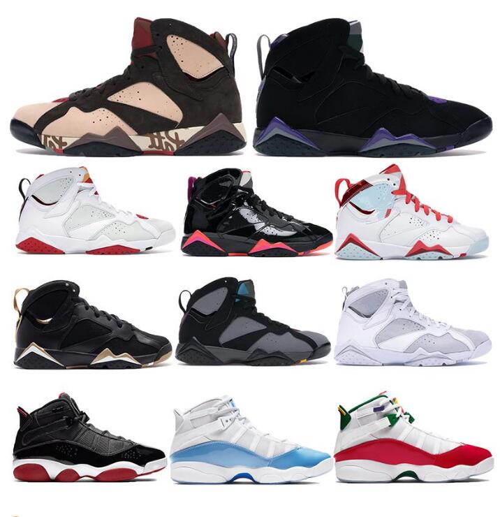 

Top Quality 7s Men Basketball Shoes Patta X 7 white red mens Raptor sports Sneakers size 7-12
