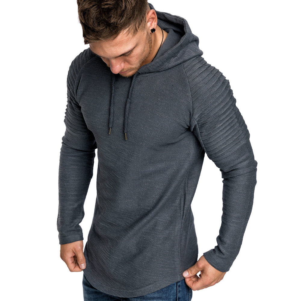 

2021 Casual Summer Mode t Solid Shirt Plied Shoulder Long Sleeve Building Body with Basic Male Hood T-shirt Gp4k, Game