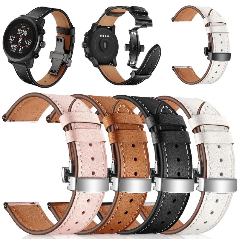 

Watch Bands Leather Watchband For HUAWEI GT 2 46mm 42mm Honor ES Magic Wrist Strap GT2 Smartwatch Band Bracelet Accessories