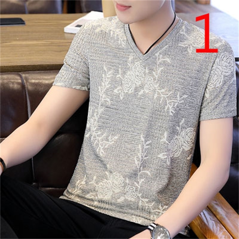 

2021 New Embroidered Men's Trend Summer Korean Version of the Loose Short-sleeved T-shirt Half-sleeved Clothes Duwj, 15