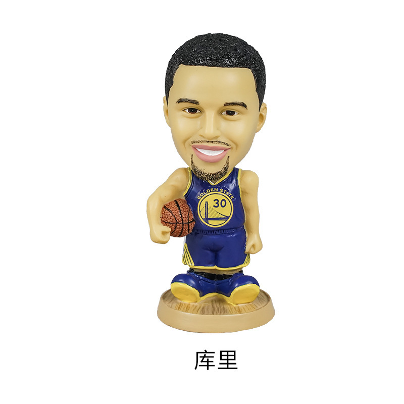 

NBA Los Angeles Lakers basketball LeBron James star hand-made model souvenir resin doll car decoration home crafts 111, White