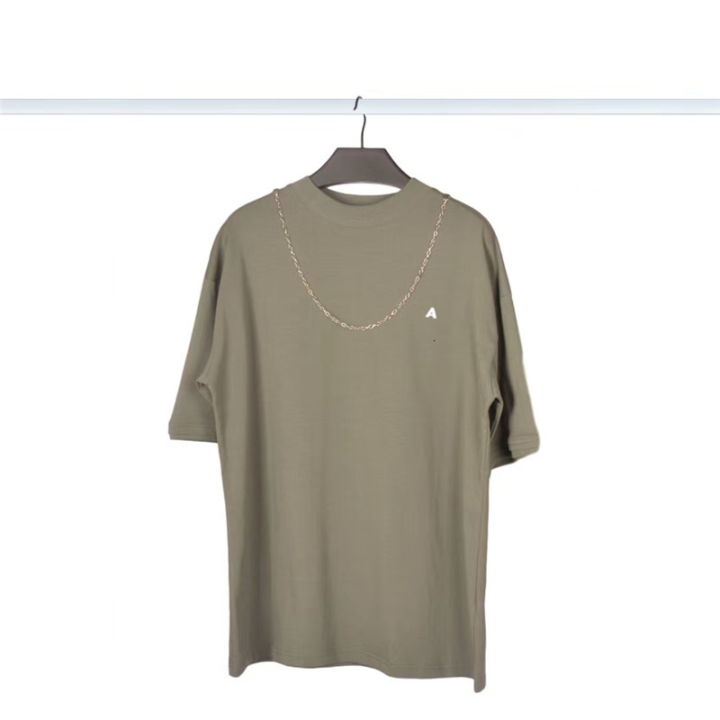 

2021 New Chain Design T-shirt Men Women 1:1 High-quality a Embroidery Top Tees Hip Hop Oversize Ambush T-shirts Wswn