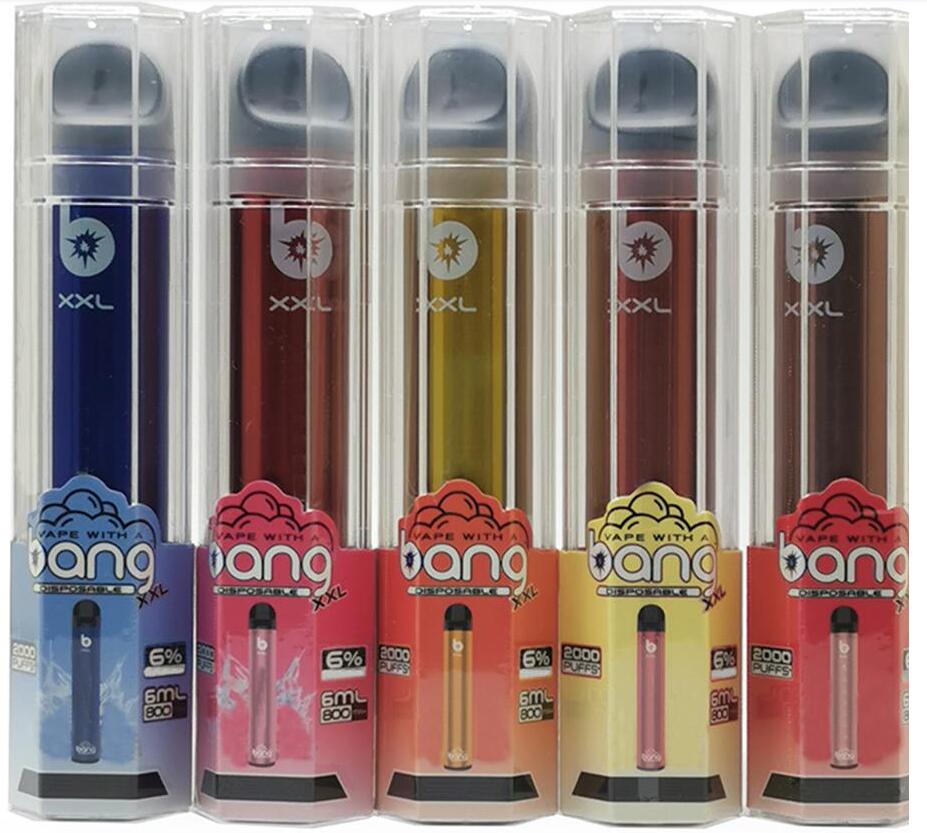 

2021 Bang XXL E-cigarette Package Disposable Vape Pen Kit Plus Flow 2000puffs 6ml Capacity Battery Vaporizer E-cigarettes BangXL Fast Ship