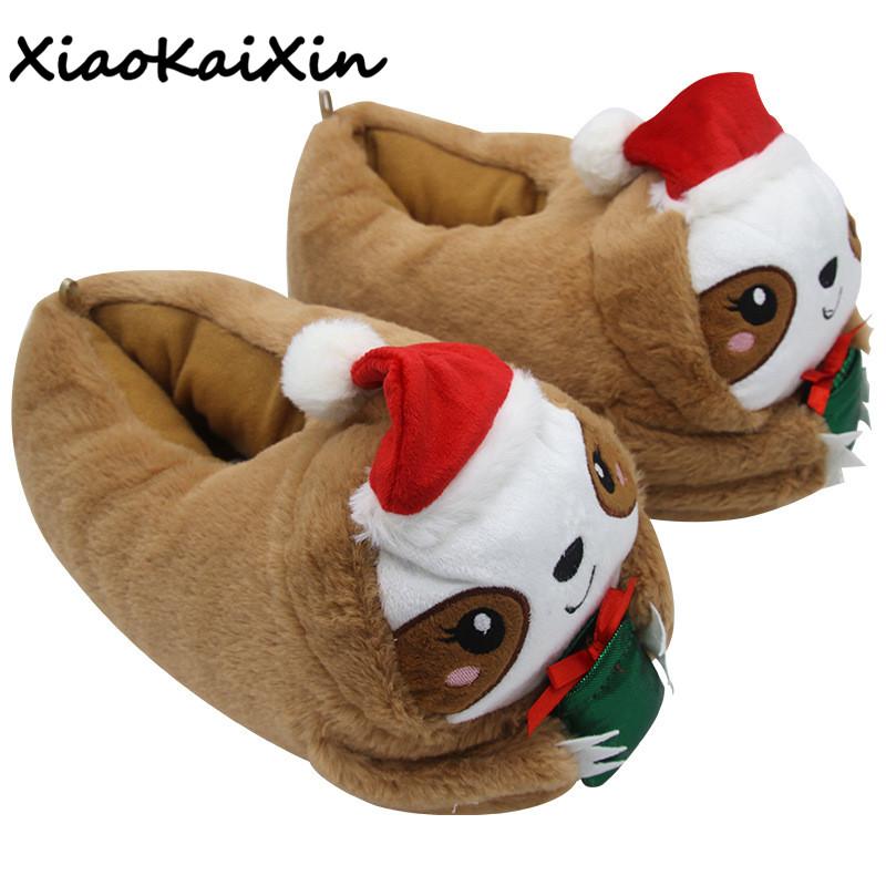 

Slippers Cartoon Animal 2021 Winter Raccoon Shape Women's Home Shoes Female Indoor Floor Furry House Fip Flop Pantufa