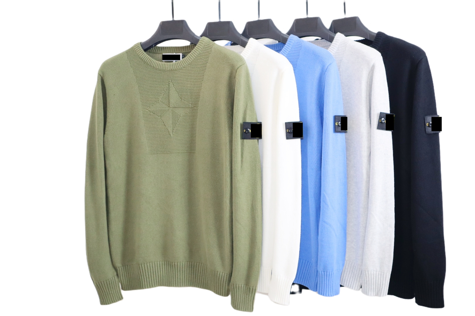

Designer Men's Sweaters Stone Spring Autumn Toptoney 21FW Long sleeve round neck jacquard coat solid color pullover sweater, Supplement (not shipped separately)