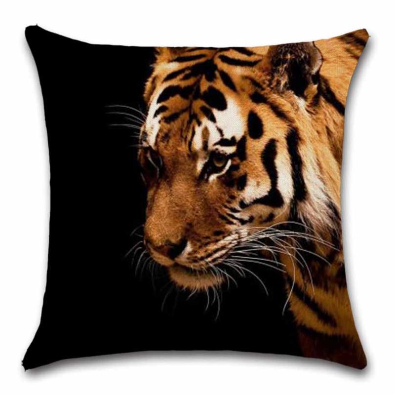 

Tiger photos printed Animals cushion cover Throw Decor Chair seat sofa Decorative Home kids friend living room gift Pillowcase