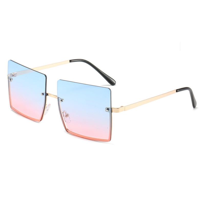 

2021 Brand Design Oversized Square Women Sunglasses Classic Vintage Metal Sun Glasses Female Frame Eyewear Men UV400