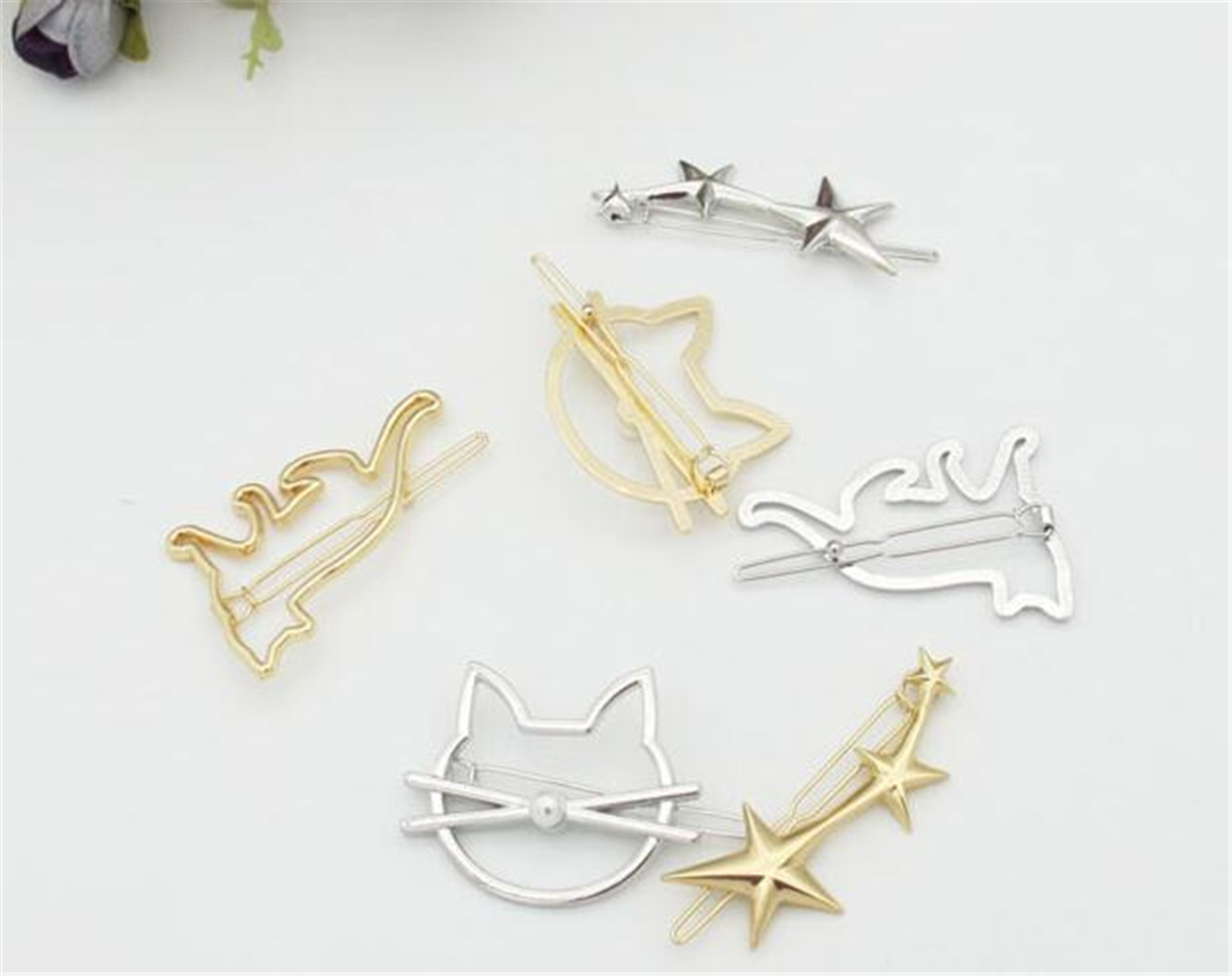 

36 Wholesale high quality new women's wild candy color large hair clips fashion ponytail hairpin, Black;brown