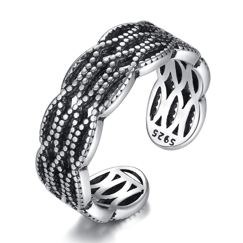 

Wedding Rings Geometric Vintage Ancient Silver Plated For Women Jewelry Thai Ring Jewellery Anel Bague Anillos Aneis, Slivery;golden