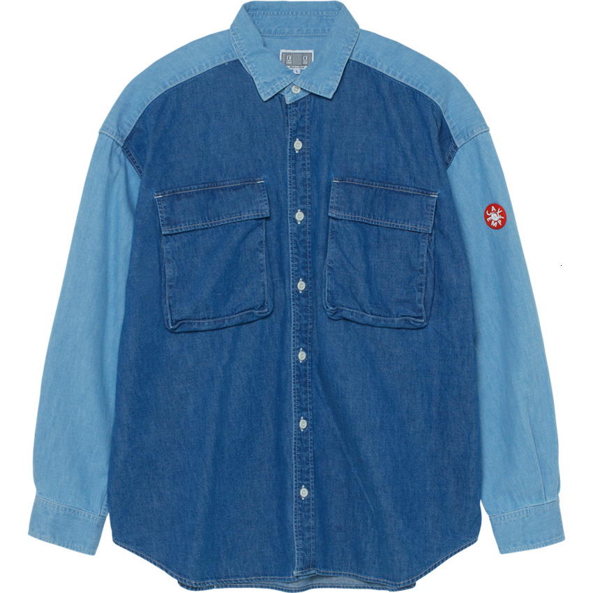 

2021 New C.e Two Colour Denim Shirts Men Women 1:1 Best-quality Cav Empt Two-tone Shirt 7eqy