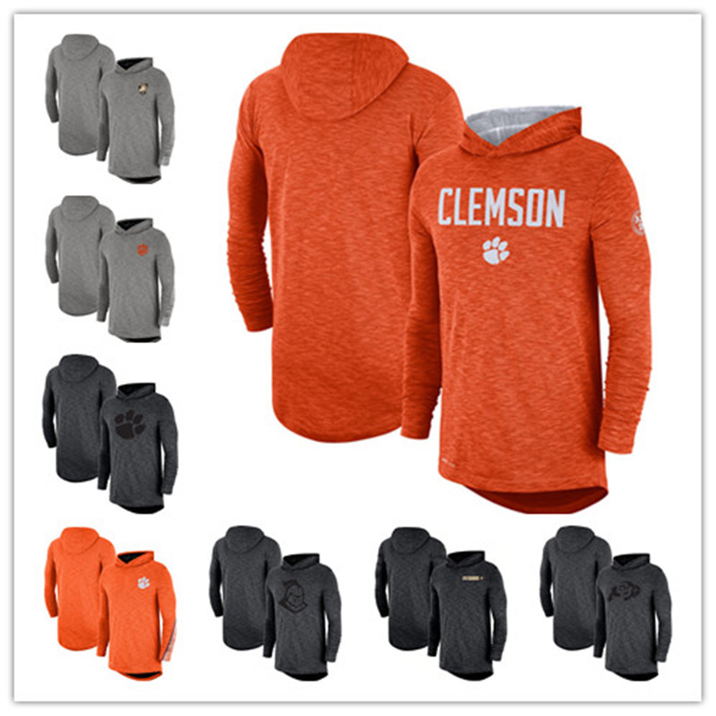 

New Mens Tees Army Black Knights Clemson Tigers Colorado Buffaloes Orange Gray Black NCAA Performance Long Sleeve T-Shirt, 15
