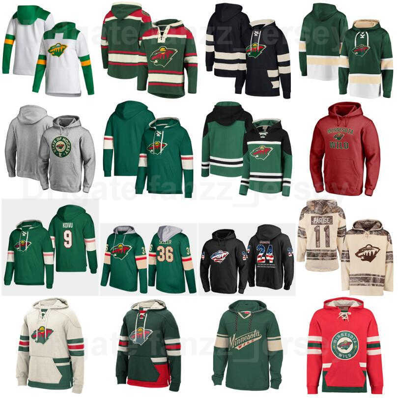 

Minnesota Wild Pullover Hockey 11 Zach Parise Hoody Jackets 25 Jonas Brodin Hooded 18 Greenway Hoodies Marcus Foligno Sweatshirts Man Woman Kids, 16