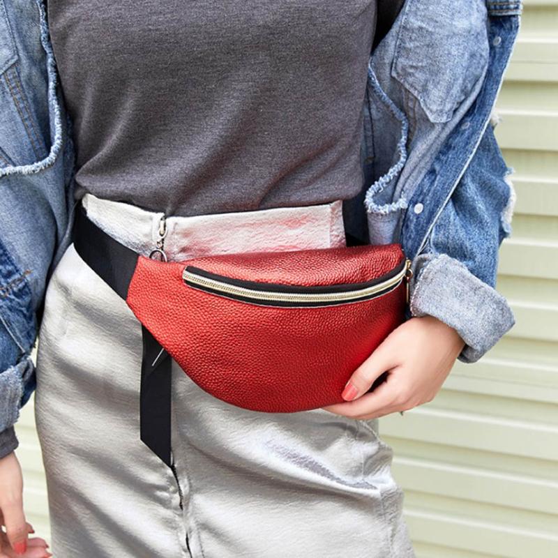 

Waist Bags Women Bag Belt Fanny Pack For 2021 Pu Leather Chest Vintage Small Money Purse, Grey