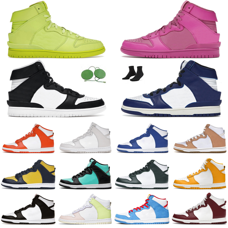 

Ambush X SB Dunk High Running Shoes for men women Dunks Flash Lime White Black Panda Vast Grey Laser Orange Syracuse Team Green Mens Trainers Sport Sneakers, Dark russet