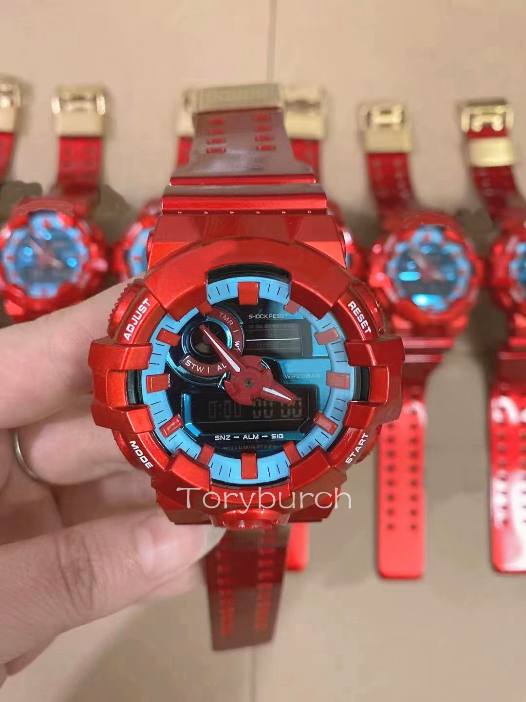 

Fashion Popular GA-700 watch LED Dual Display World Time All functions can be operated with high quality Male Electronic Reloj Hombre wristwatch, Red