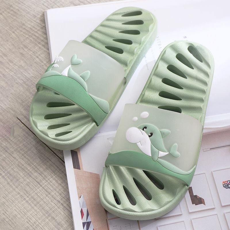 

Home Bathroom Leakage Slippers Female Summer Home Anti Slip Soft Sole Parent Child Slippers Breathable Indoor Couple, As pic