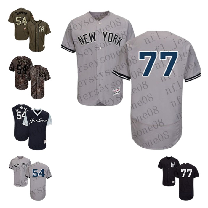

Custom Mens womens youth york yankees 77 Clint Frazier 55 Russell Martin 54 Chapman White blue Authentic Weekend 2020 Home Jersey, Black