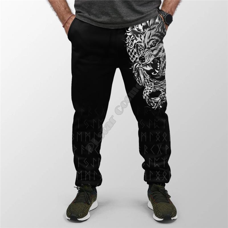 

Men's Pants Viking Style Jogger Warrior Men For Women 3D All Over Printed Joggers Hip Hop Sweatpants, Black