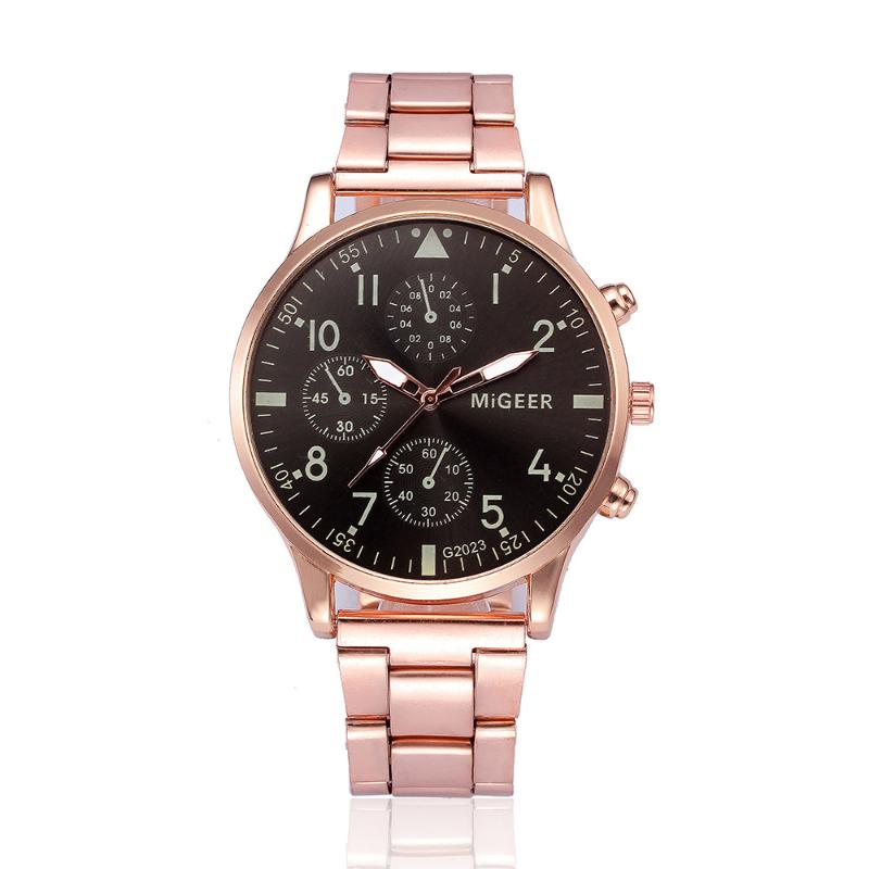 

Wristwatches Fashion Man Crystal Stainless Steel Men Casual Military Men's Wrist Watch High Quality Quartz Analog Relogio Masculino Watches