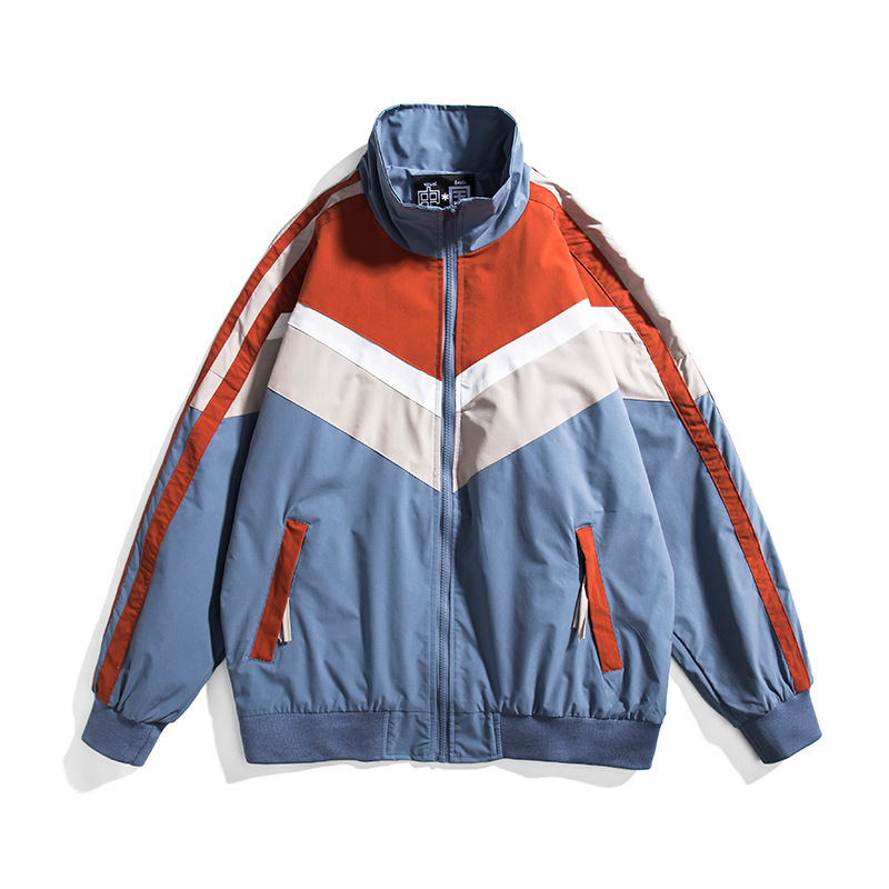 

Men's Jackets Hip Hop Spring Men Windbreaker Spliced Color Autumn Loose Casual Jacket Coat Plus Size Zipper For Japan Style SORY, 1# shoe box