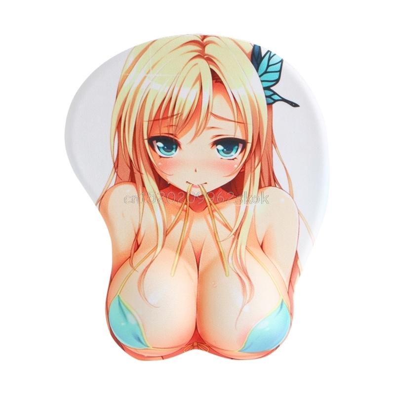 Mouse Pads & Wrist Rests Creative Cartoon Anime 3D Chest Silicone Pad Rest Support Au09 19 Dropship-image-729295423