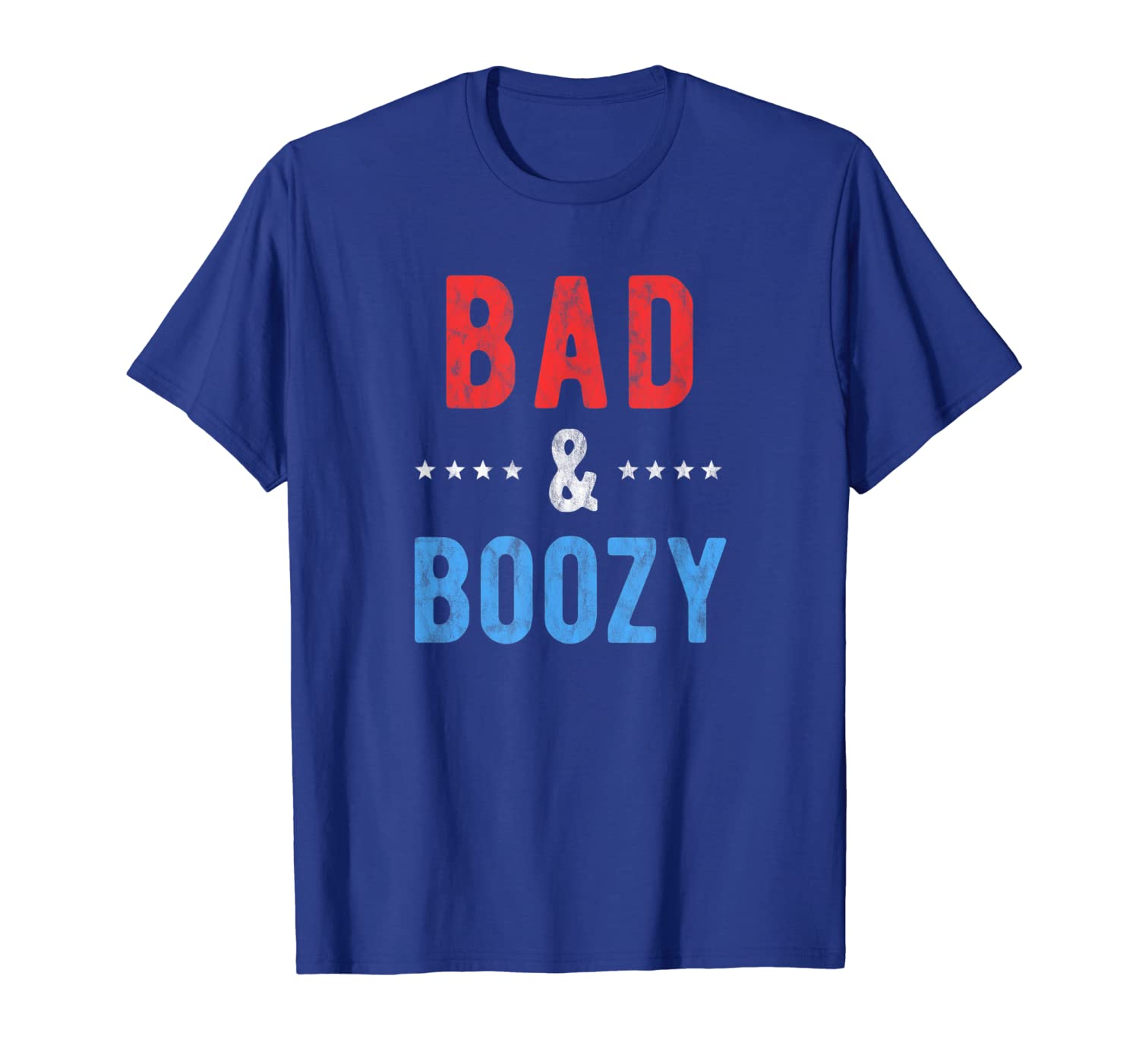 

Bad Boozy Shirt 4th July Women Patriotic Memorial Day, White;black