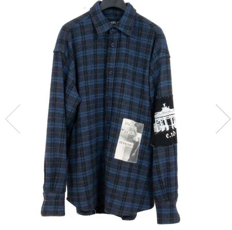 

2021 20ss New Heavy Fabric Kanye West Erd Flannel Jacket Hoodies Men Women Oversized Hooded Plaid Shirt Wool Jersey Coats Pullover Oyd3