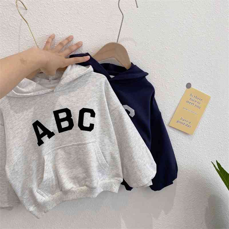 

2021 fall new boys' letter sweater loose hip hop hooded ins children's fashion girls' Hooded Sweater