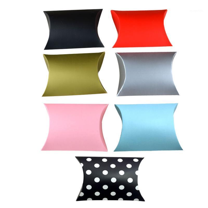 

Gift Wrap 10pcs/lot Colorful Pillow Cute Candy Box Craft Paper Wedding Birthday Party Favors Supply Boxes