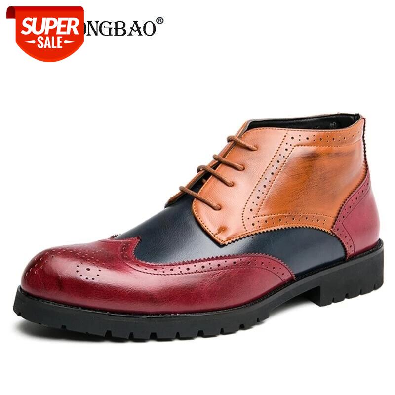 

Luxurious Men Boots Brand New Men Ankle Boots Quality Leather Men's Dress Shoes Lace-UP Oxford Formal Shoes Wedding 38-48 #dn1E