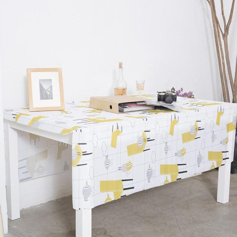 

Table Cloth Waterproof PVEA Tablecloth Cartoon Print Cover Mat Kitchen Pattern Oil Glass Soft, Style 2