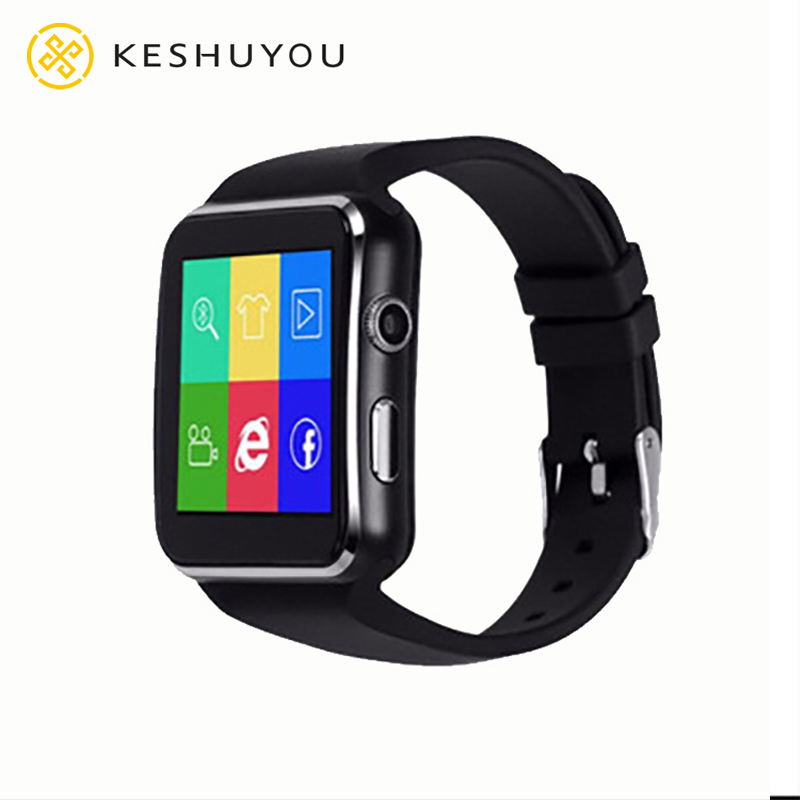 

X6 Curved Screen Smart Watch With Bluetooth Camera Facebook WhatsApp port SIM TF Card Call Smartwatch For Android Phone DZ09g, White